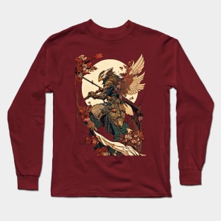 Eagle Warrior Samurai Vintage Art Nouveau Long Sleeve T-Shirt